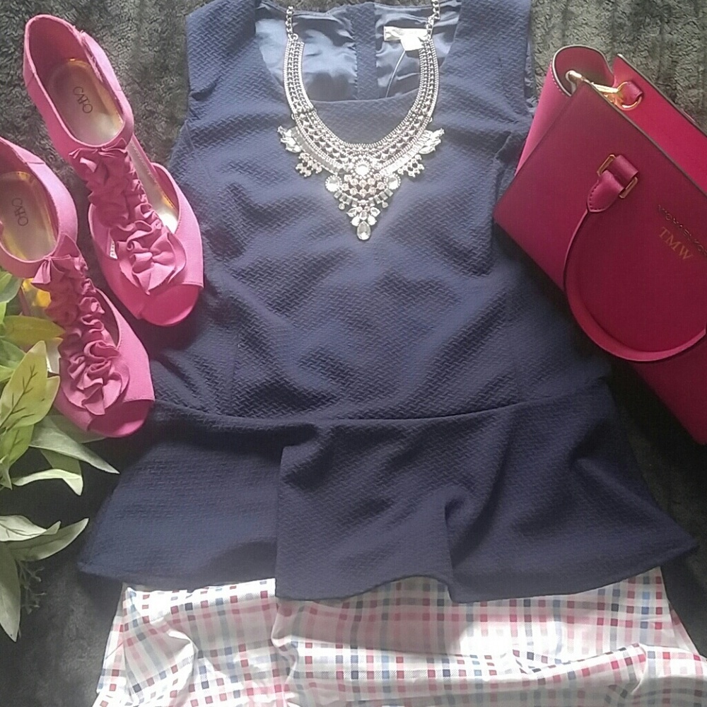 NY&C WOMENS NAVY BLUE TOP
